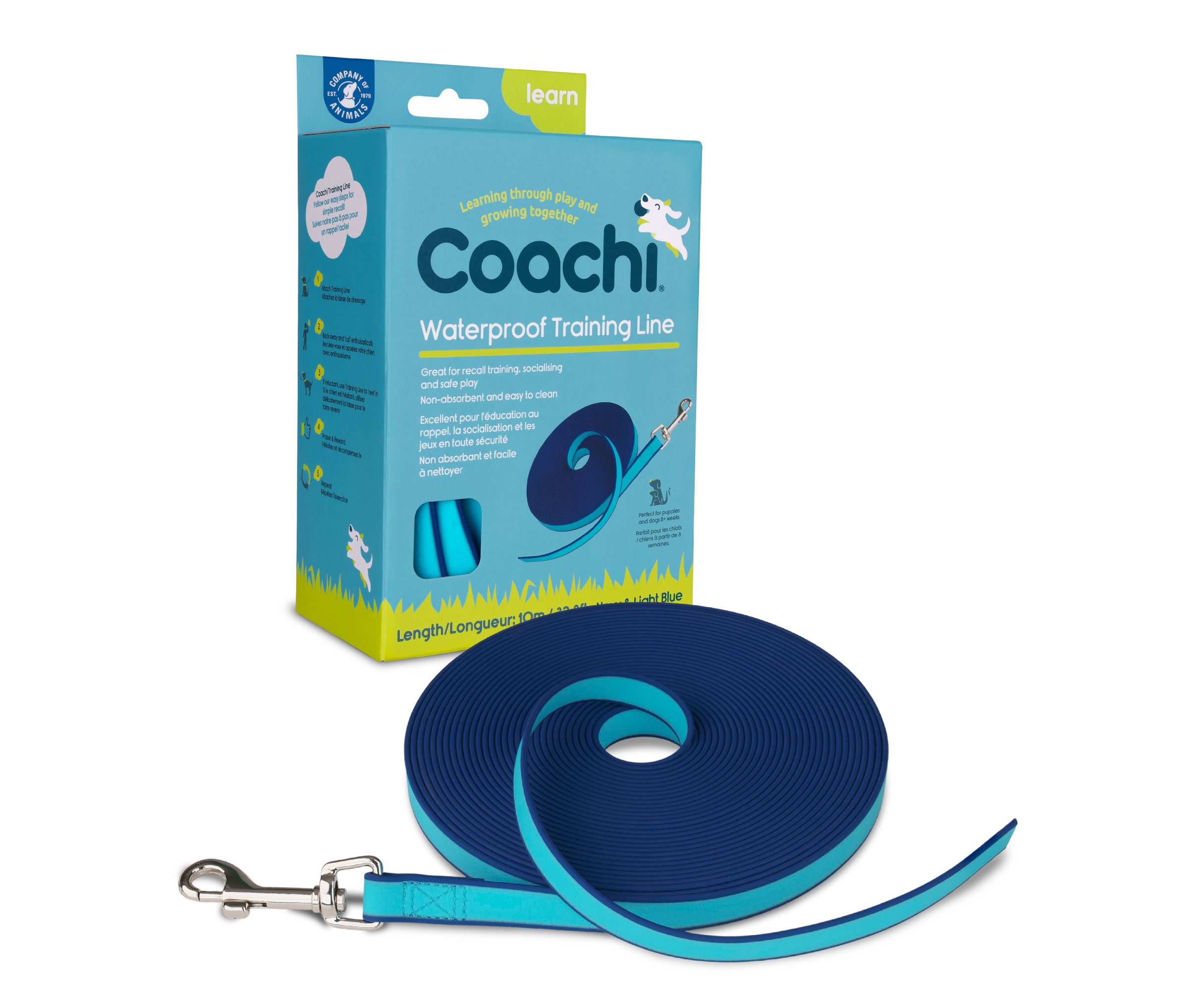 Waterproof training line and packaging