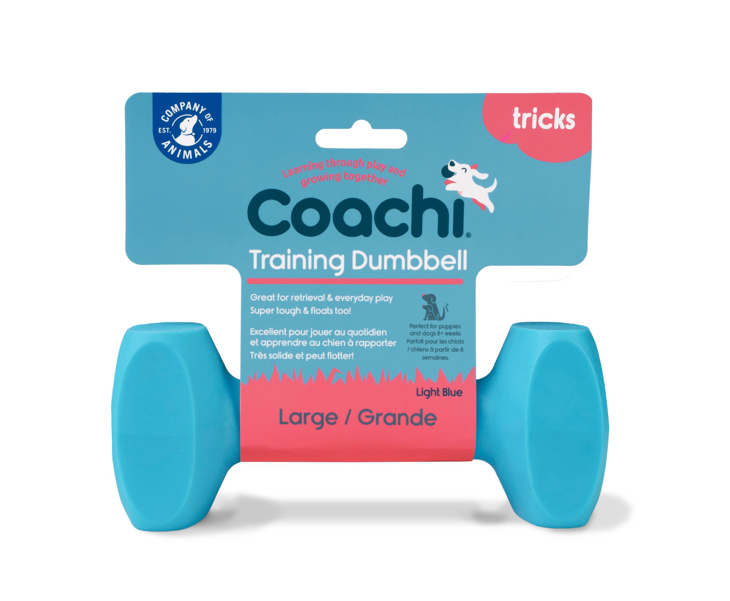 large dumbbell light blue