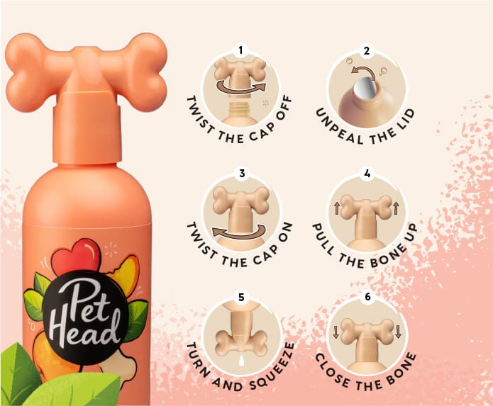 Benefits of the Pet Head Quick Fix shampoo bone cap