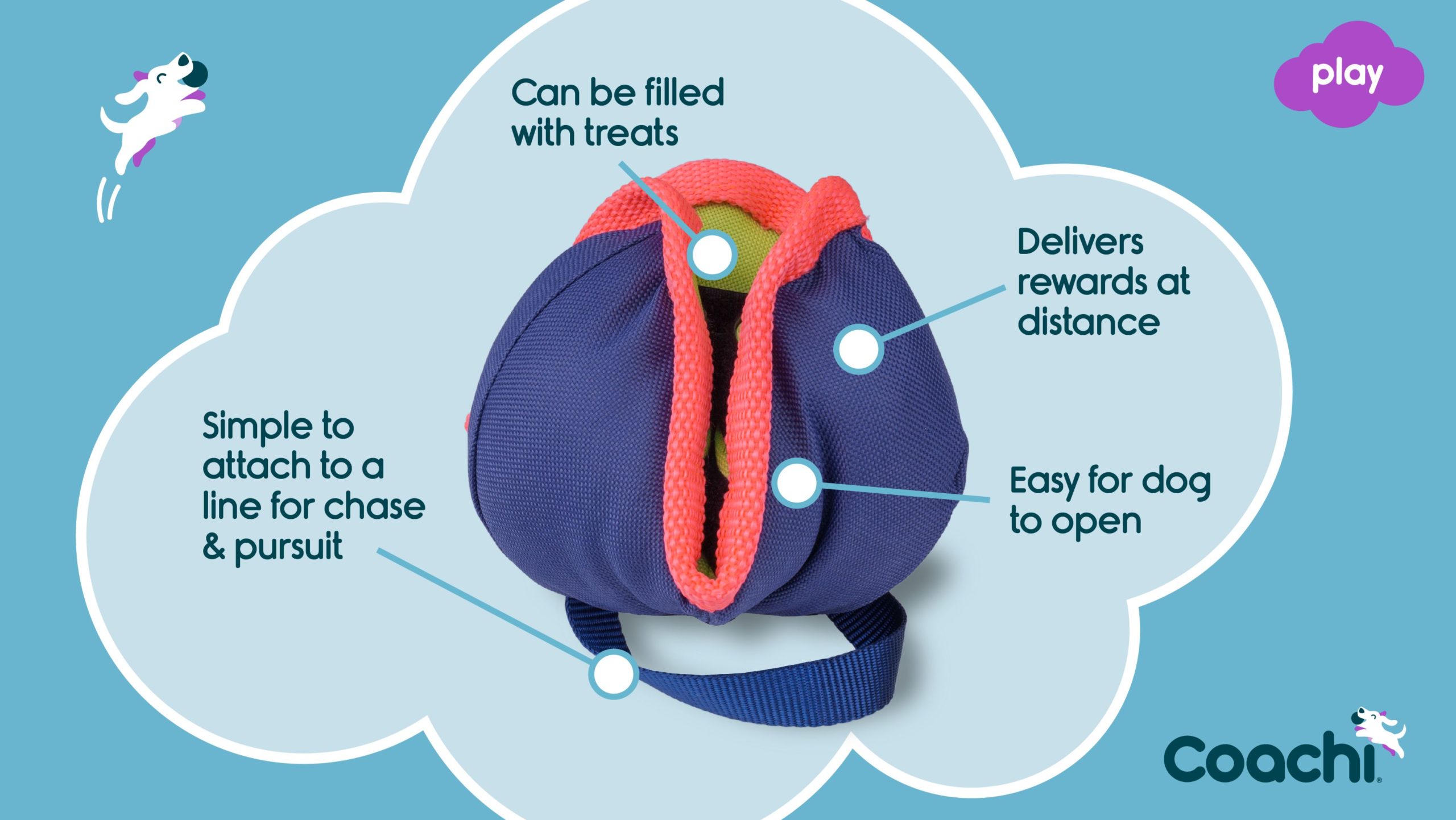 Chase and treat reward toy features