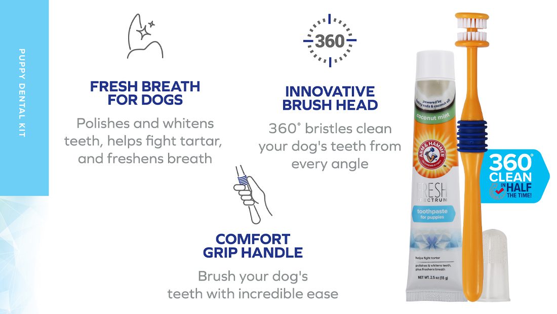 Features for Arm & Hammer Puppy Dental Kit