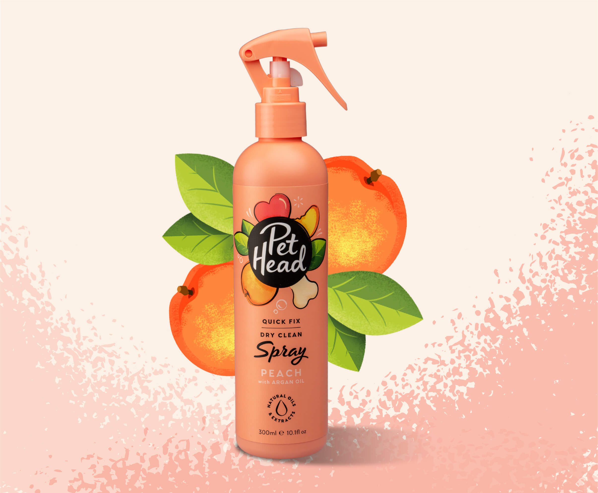 Product shot of the Pet Head Quick Fix spray
